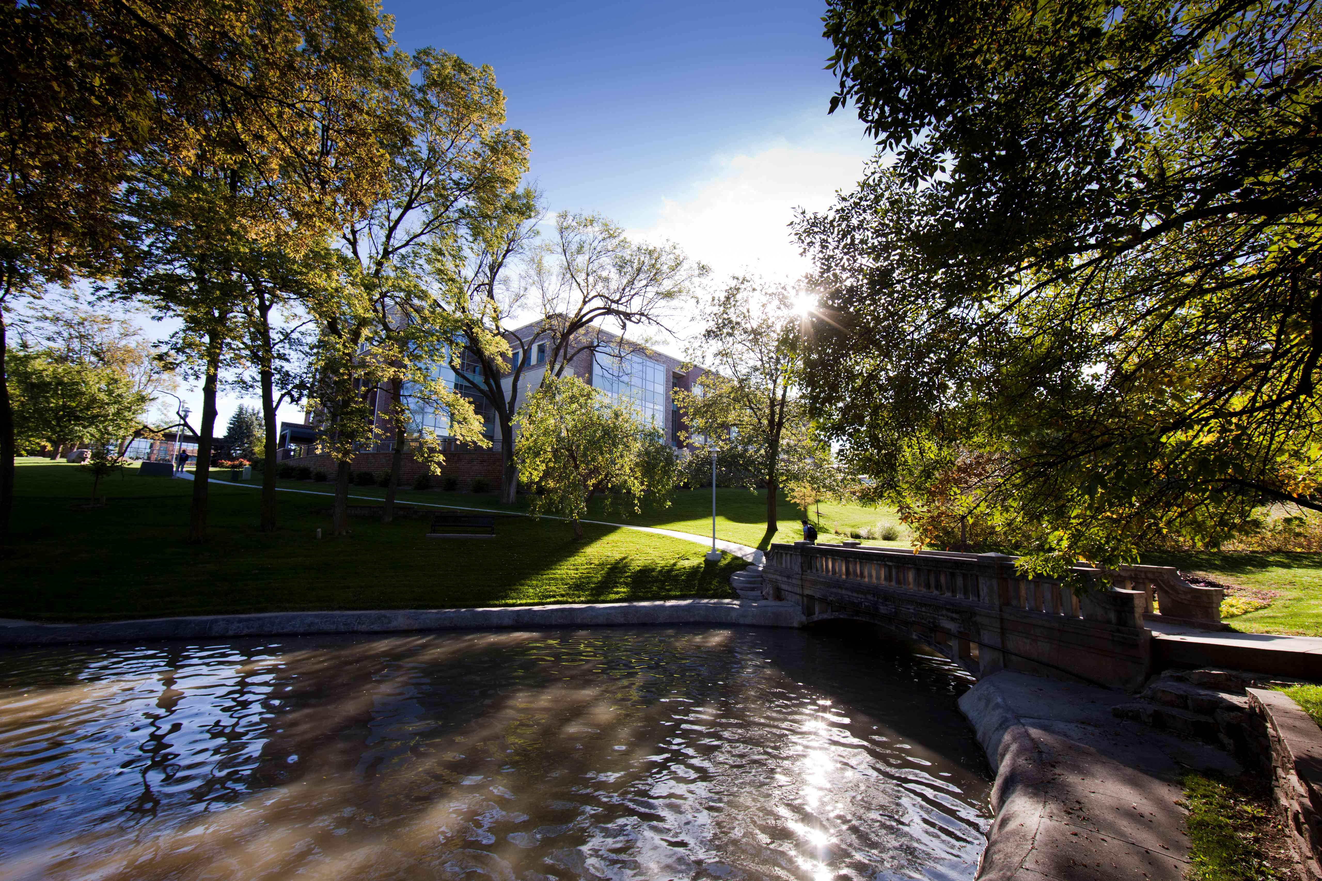 Campus view from lake